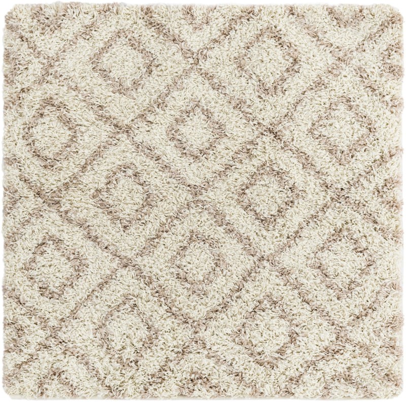 3' 3 x 3' 3 Brock · Diamond Shag Rug, beige