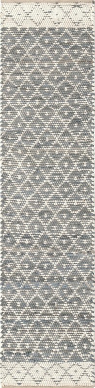 Grove · Border Chindi Rug, gray