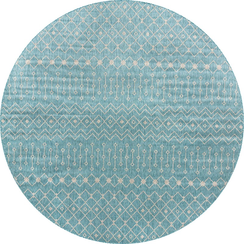 13' x 13' Kearney · Diamond Outdoor Rug, aqua