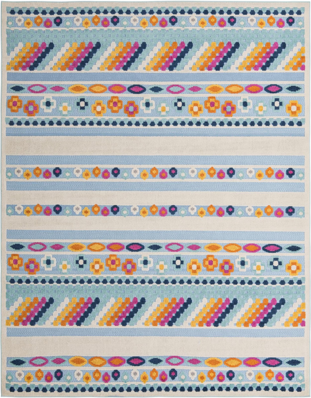 9' x 12' Tanner · Geometric Outdoor Rug, blue