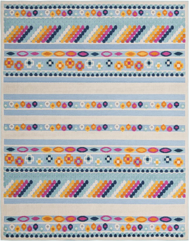 9' x 12' Tanner · Geometric Outdoor Rug, blue