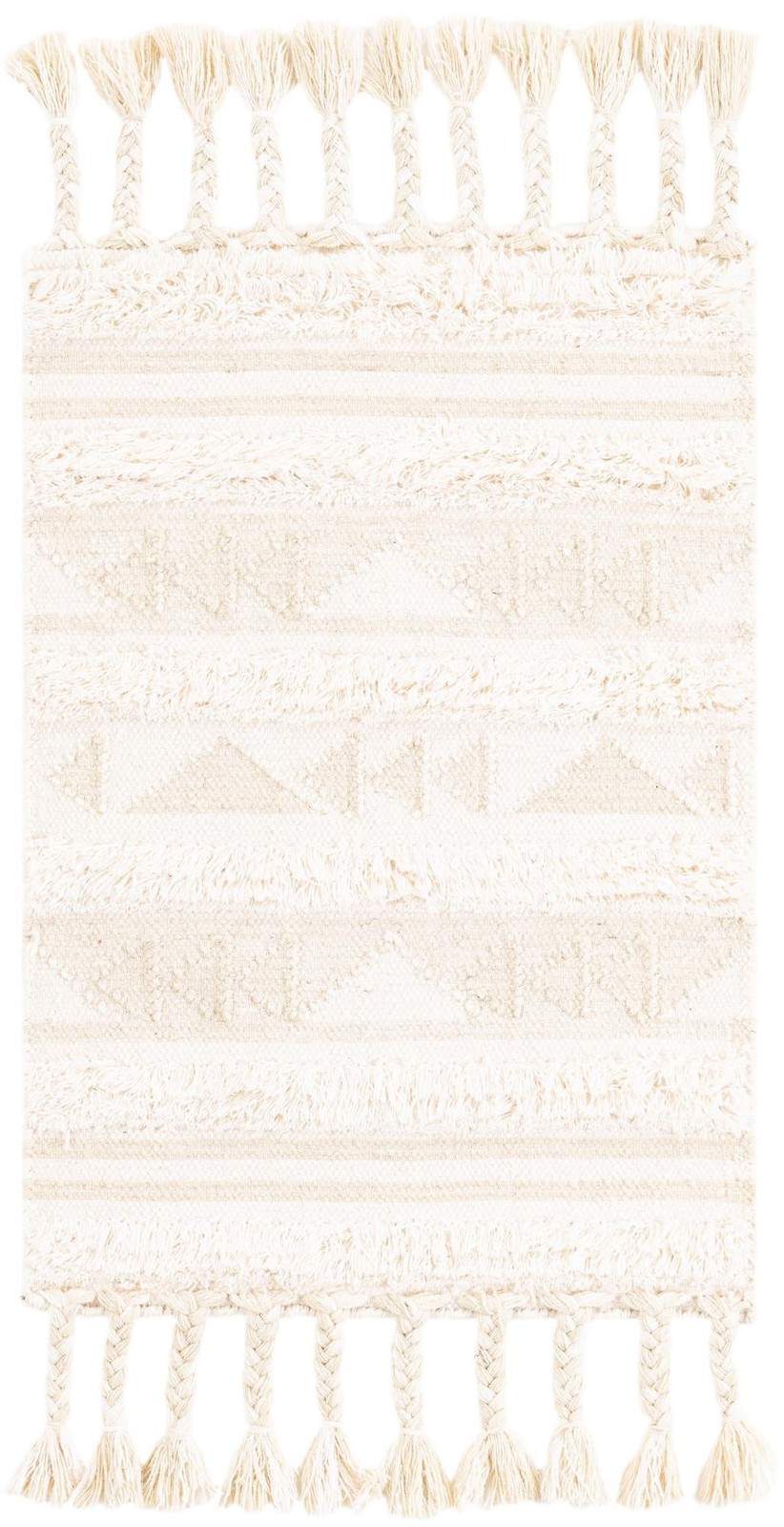 2' x 3' 1 Tolbert · Geometric Wool Rug, ivory