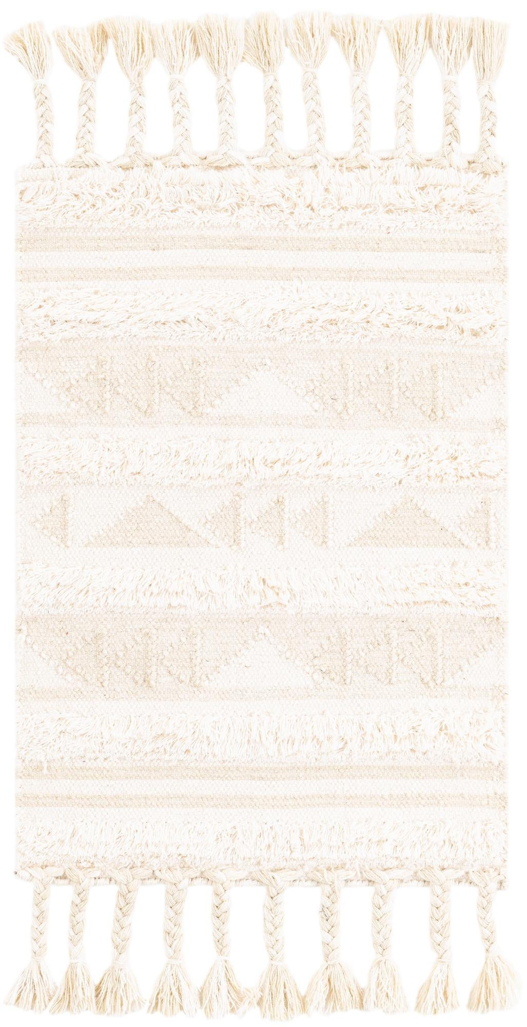 2' x 3' 1 Tolbert · Geometric Wool Rug, ivory