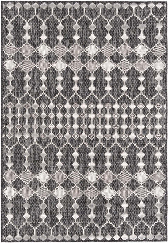 4' x 6' Ramsden · Diamond Outdoor Rug, charcoal