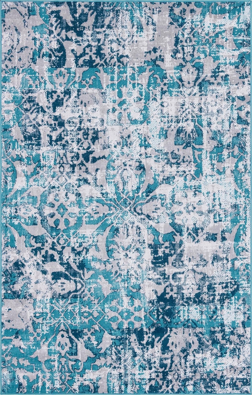 5' 3 x 8' Carrick · Medallion rug, blue
