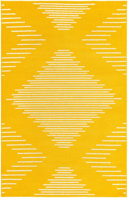 5' 3 x 8' Knox · Diamond rug, yellow