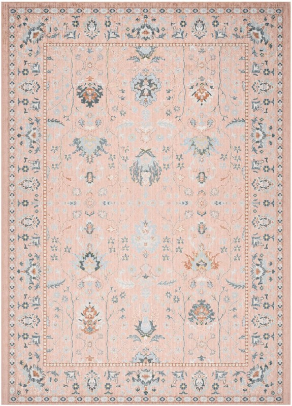 7' 10 x 11' Sandys · Border Washable Rug, rose pink