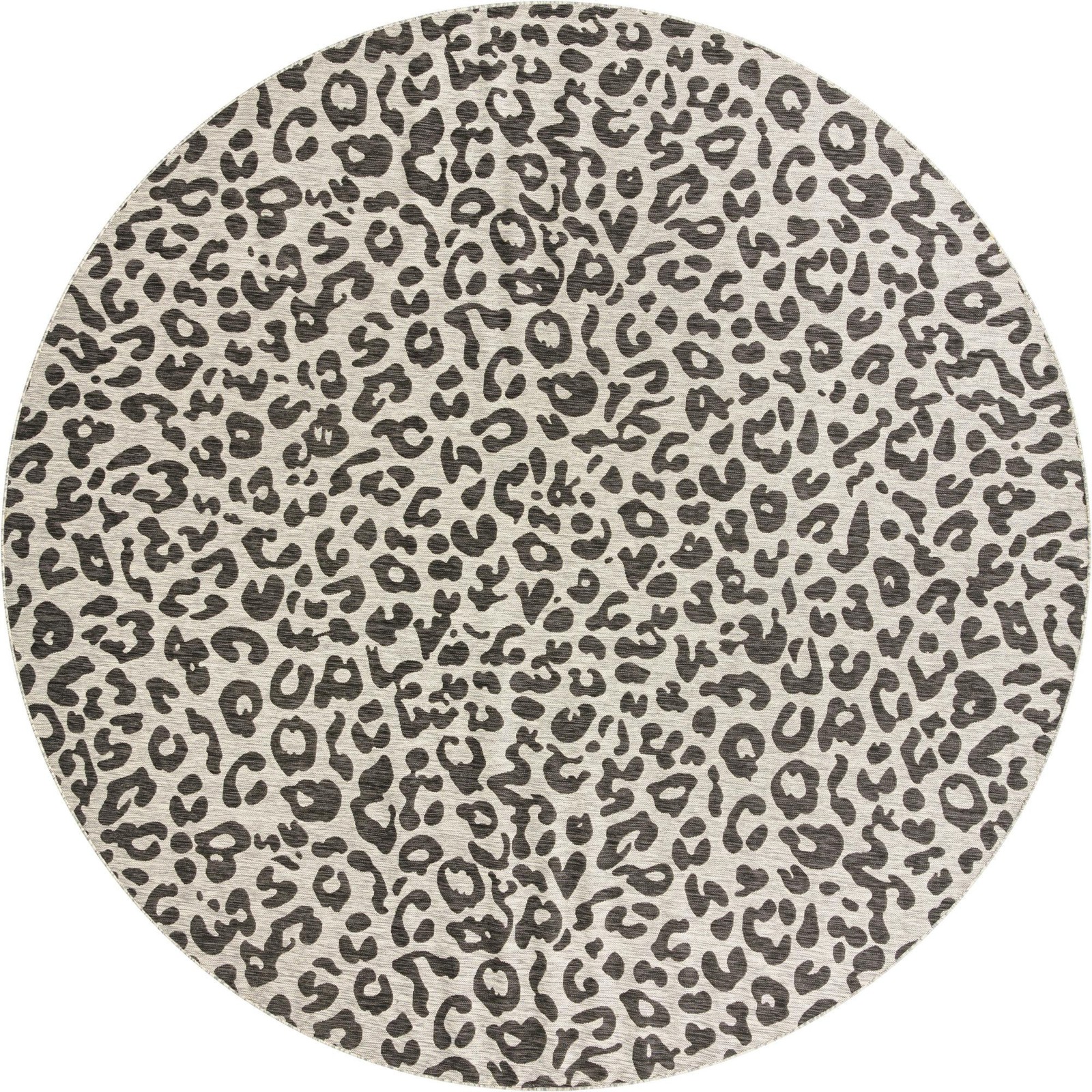 13' x 13' Cardamom · Leopard print Outdoor Rug, gray and cream