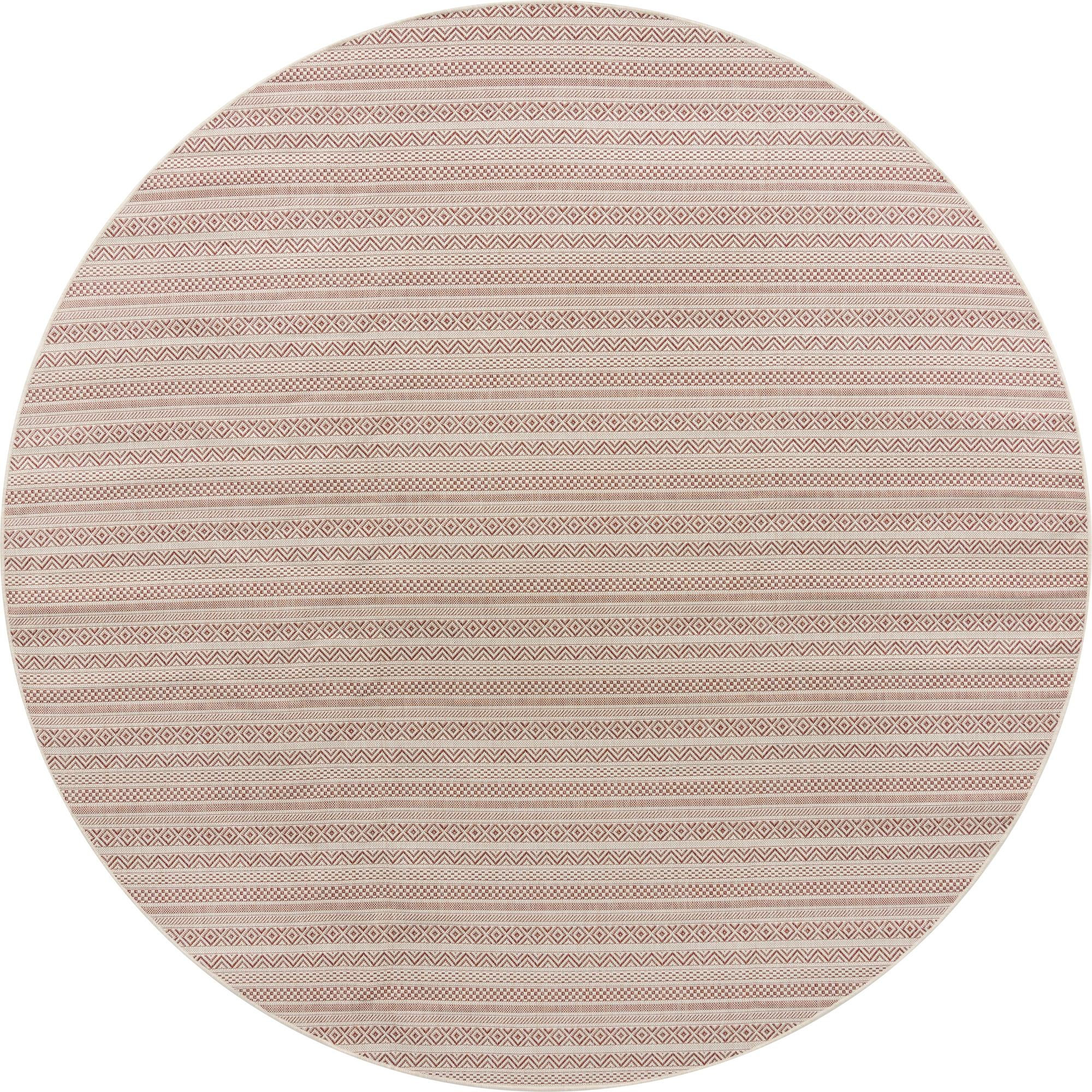10' x 10' Merlin · Geometric Outdoor Rug, red