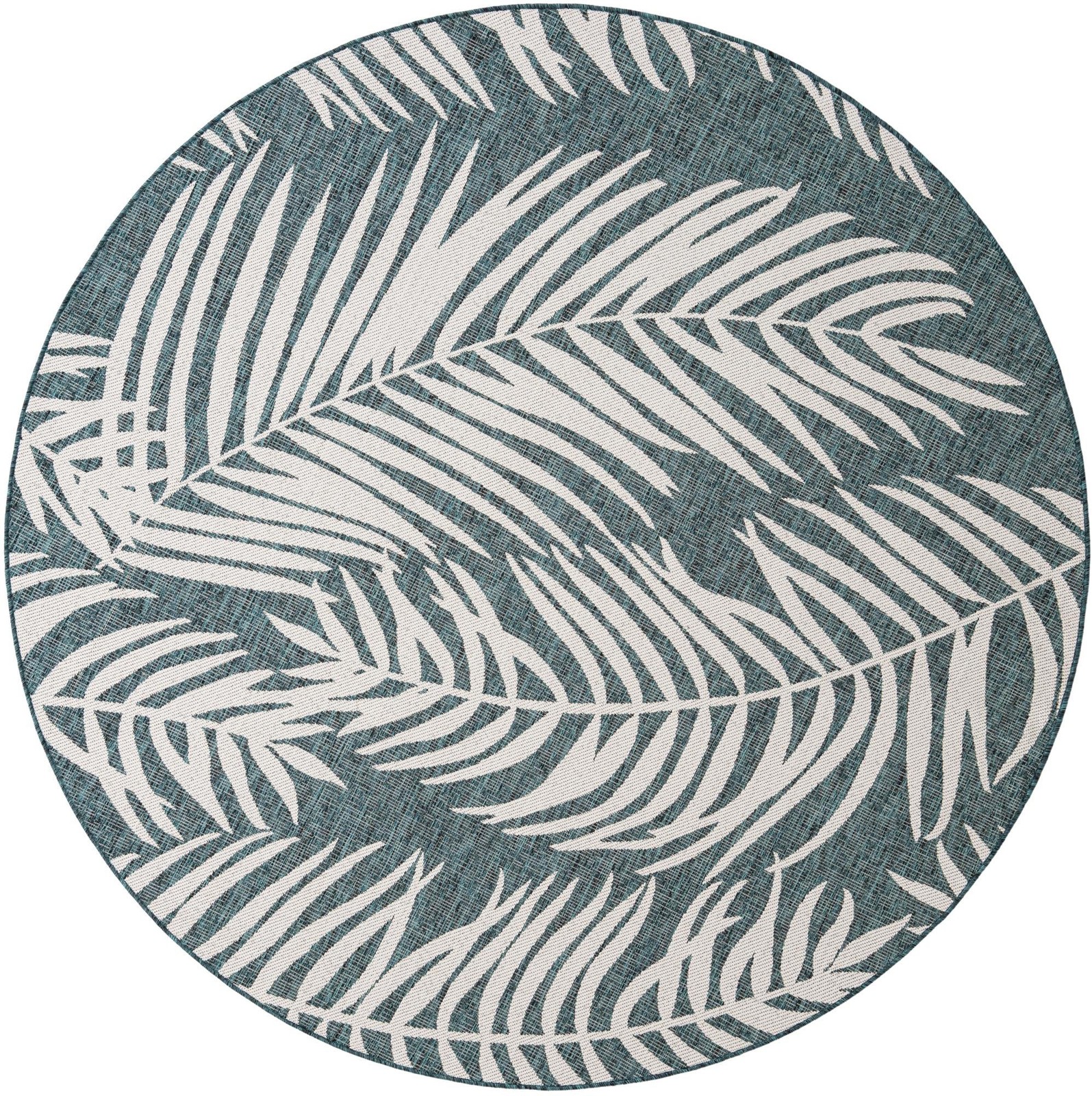 7' 10 x 7' 10 Moody · Floral / botanical Outdoor Rug, teal