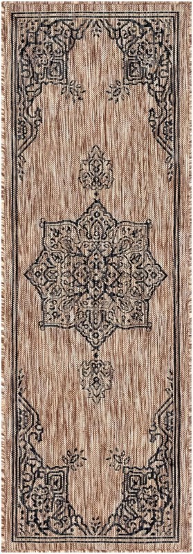 Rhys · Border Outdoor Rug, beige