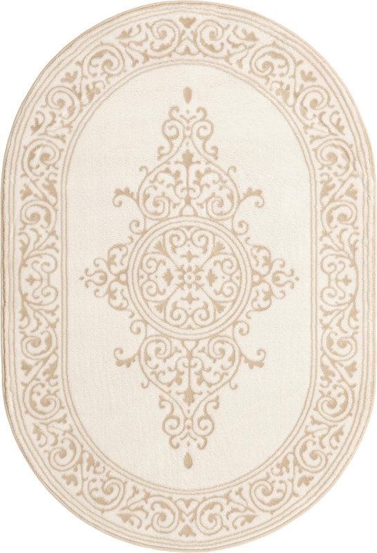 4' x 6' Bunting · Border rug, snow white