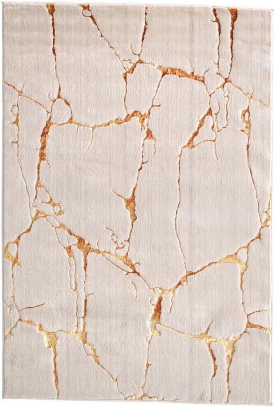 Ravenhill · Abstract rug, white and gold