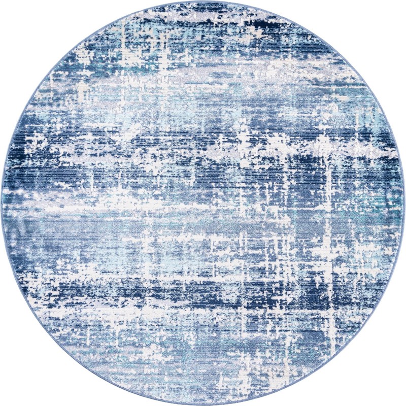 3' 7 x 3' 7 Granby · Abstract rug, blue
