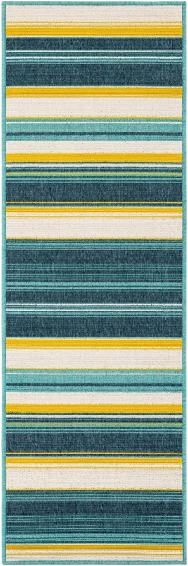 2' x 6' Larkin · Striped Outdoor Rug, multi
