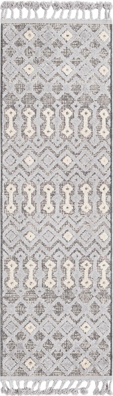 2' x 6' Rothwell · Border rug, gray