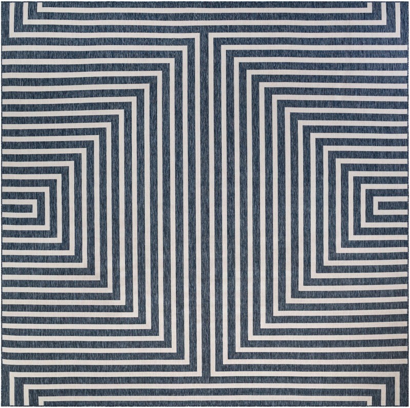 Gorse · Geometric Outdoor Rug, blue