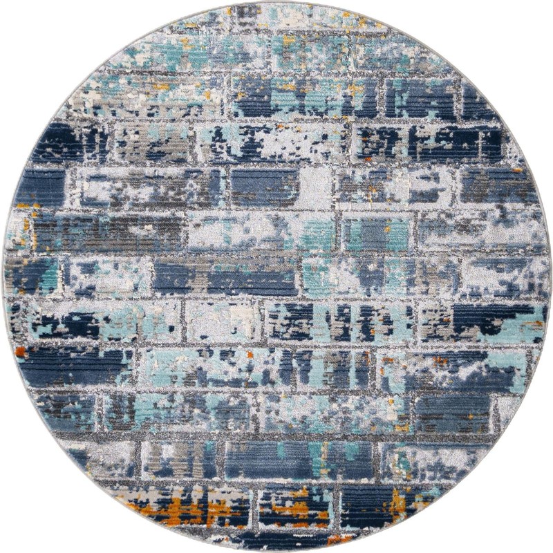 3' 7 x 3' 7 Boynton · Geometric rug, grey