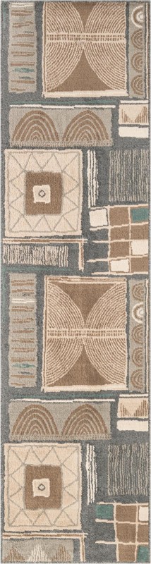 2' 7 x 10' Yeats · Abstract rug, multi