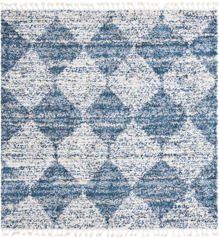 Newton · Diamond Shag Rug, blue