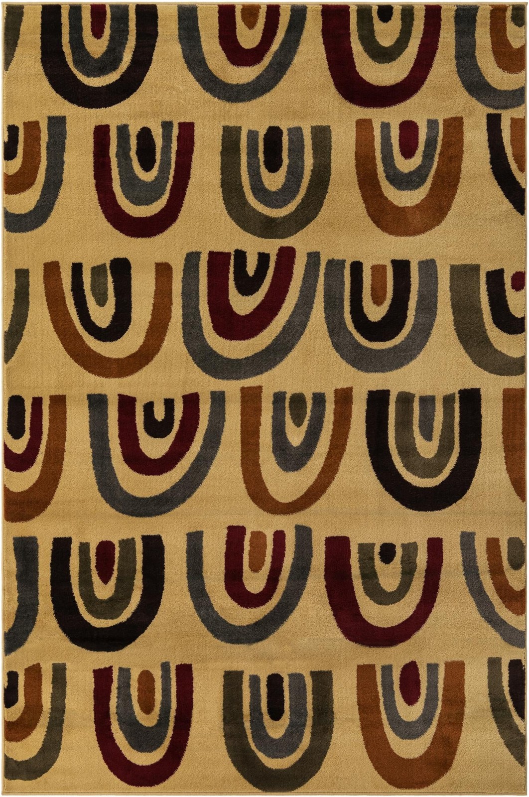 5' 3 x 8' Foxley · Geometric rug, cream
