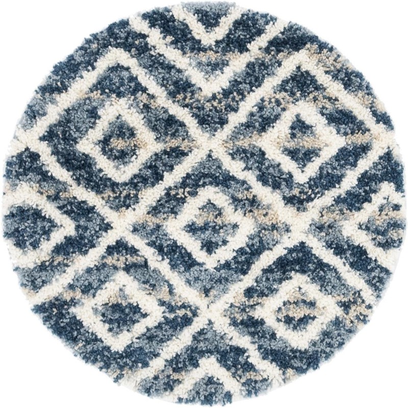 Tunstall · Diamond Shag Rug, blue