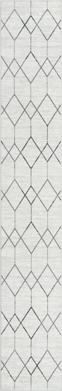 2' 7 x 16' 5 Thatcher · Diamond rug, white