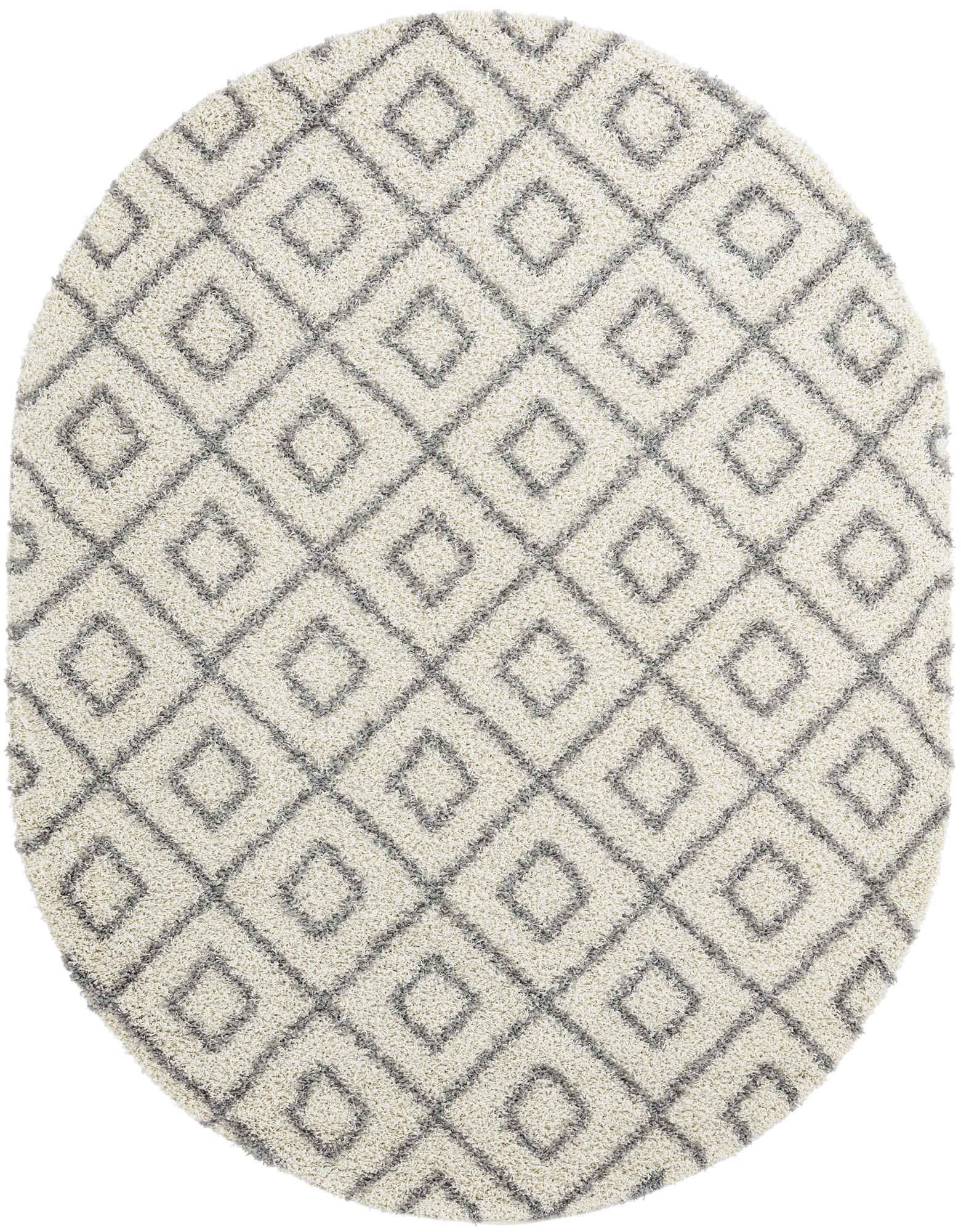 7' 10 x 10' Brock · Diamond Shag Rug, ivory