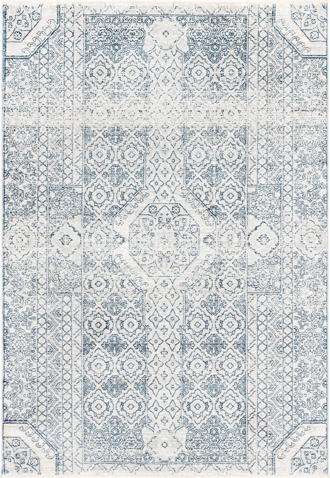 4' x 6' Bradshaw · Border rug, gray