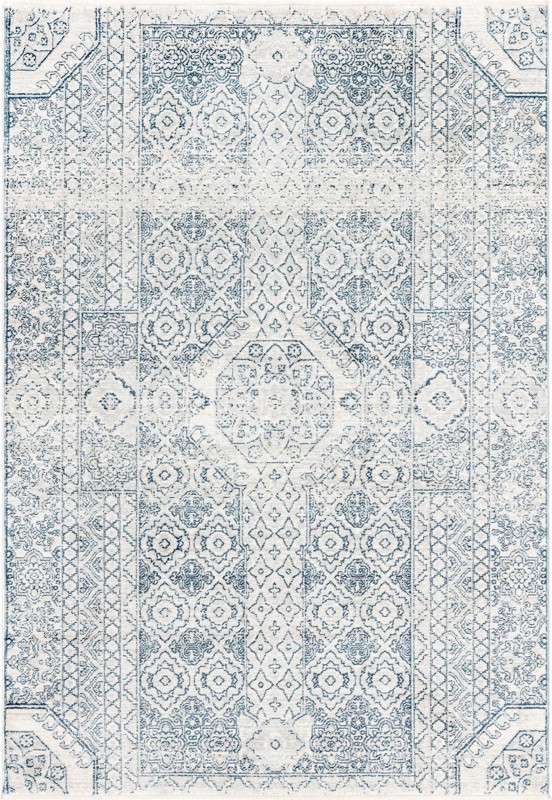 4' x 6' Bradshaw · Border rug, gray