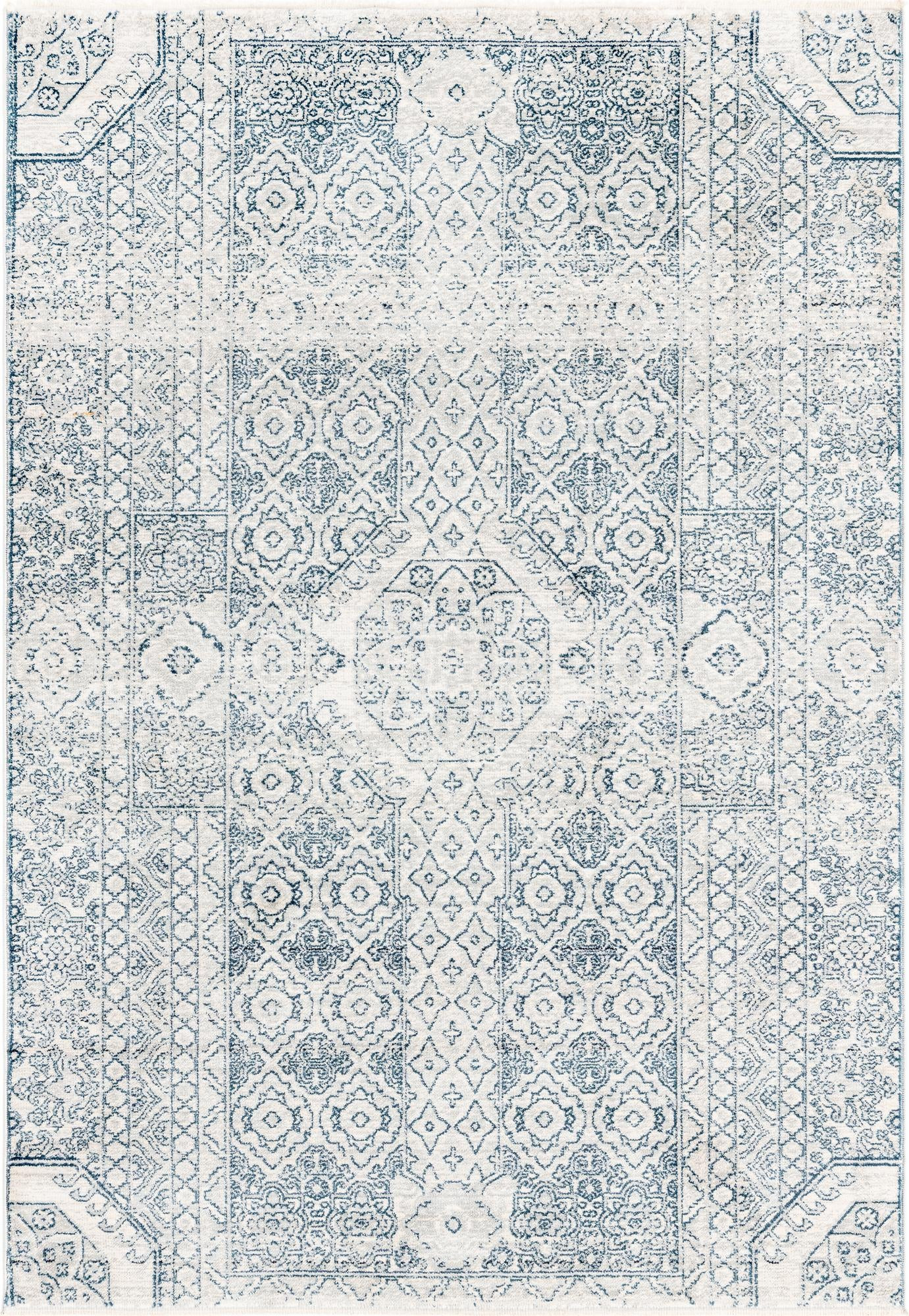4' x 6' Bradshaw · Border rug, gray