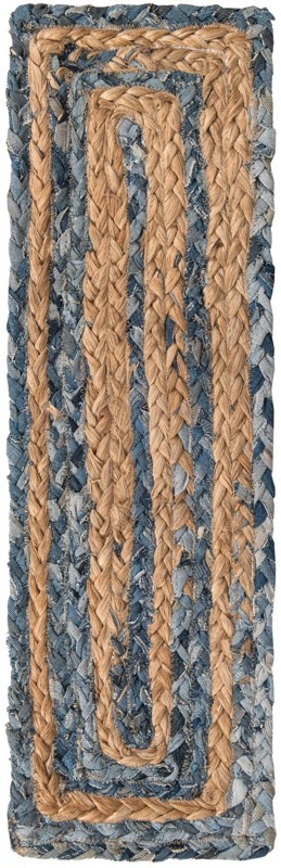 Paducah · Striped Chindi Rug, blue