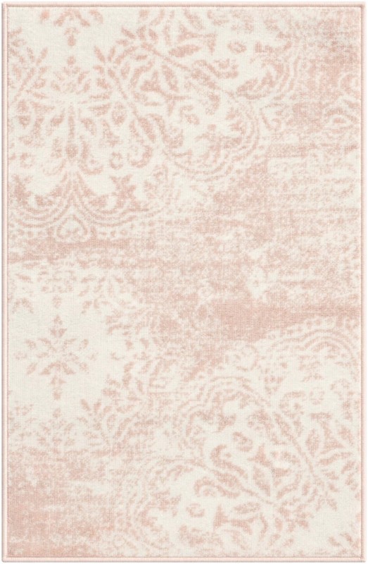 2' x 3' Blakemore · Faded medallion rug, rose and ivory