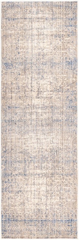 Harte · Distressed rug, blue gray and ivory