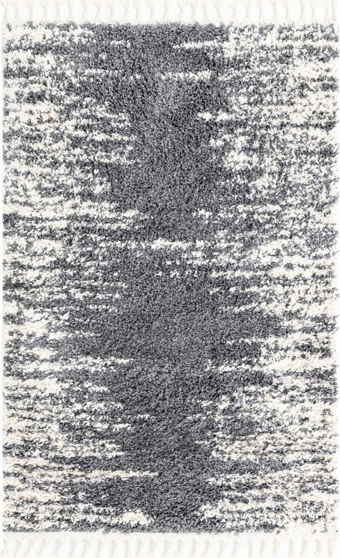 4' x 6' Felton · Abstract Shag Rug, gray