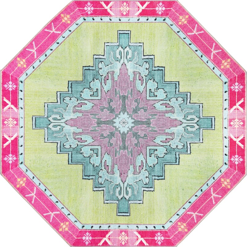 Sanderson · Border Washable Rug, green