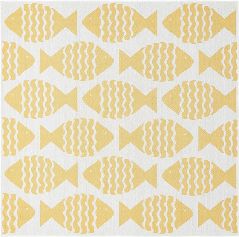 Beresford · Pictoral Outdoor Rug, yellow
