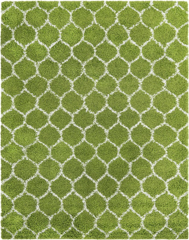 7' 10 x 10' Barnett · Lattice Shag Rug, green