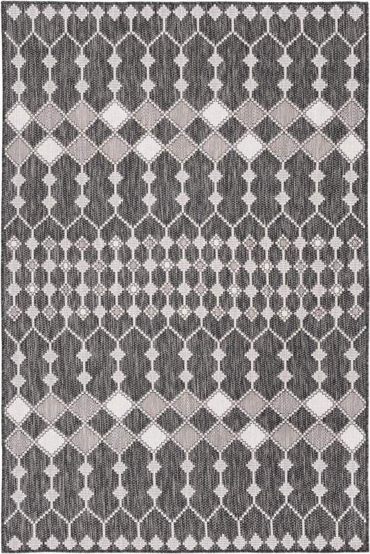 5' 3 x 8' Ramsden · Diamond Outdoor Rug, charcoal