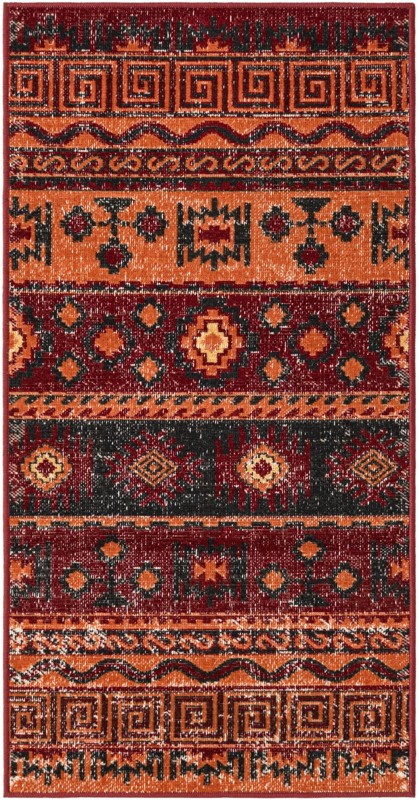 2' x 4' 1 Lloyd · Border rug, rust