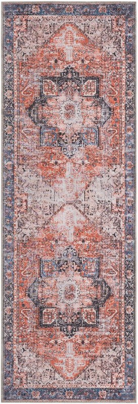 Travers · Medallion rug, rust and navy