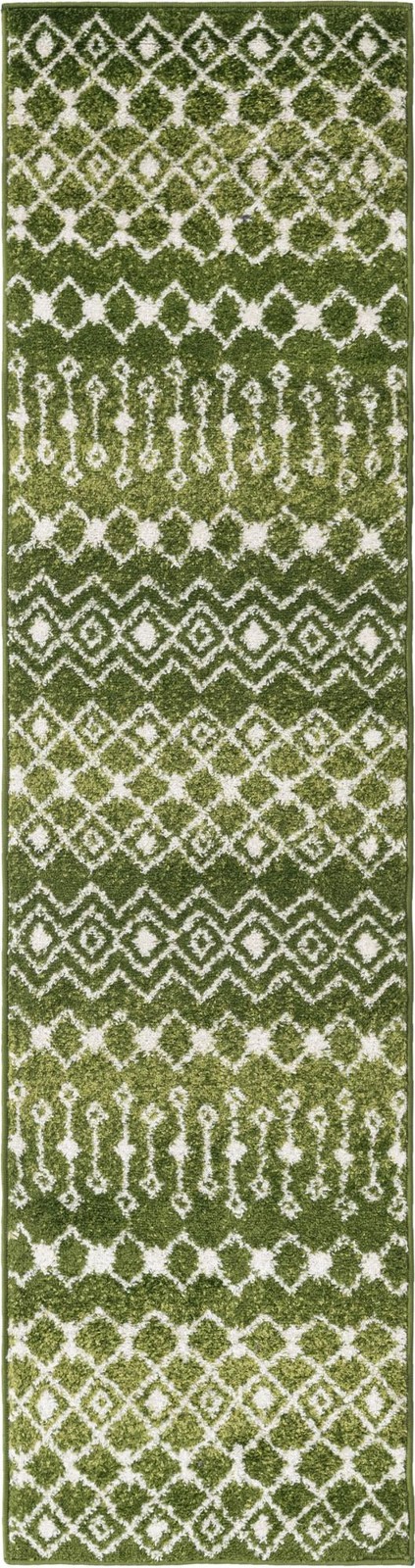2' x 8' Boswell · Chevron rug, green