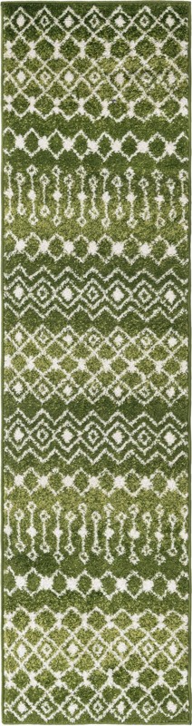 2' x 8' Boswell · Chevron rug, green