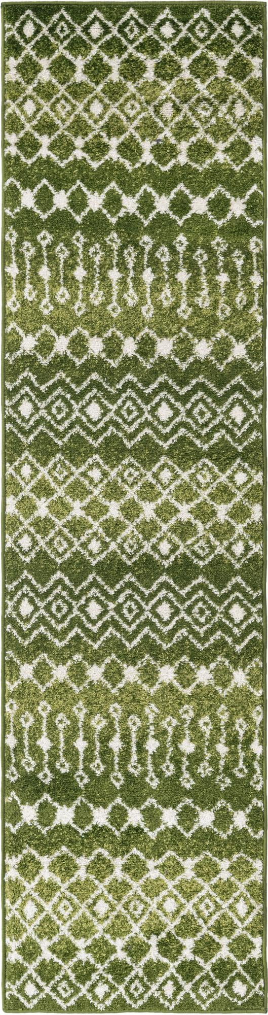 2' x 8' Boswell · Chevron rug, green