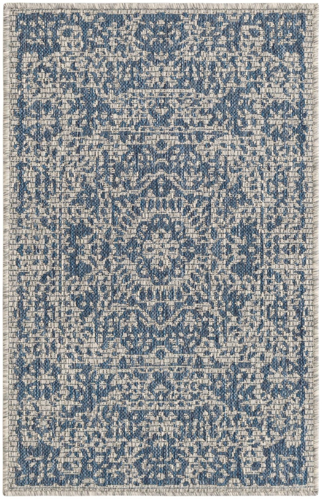 2' x 3' Hayden · Border Outdoor Rug, blue