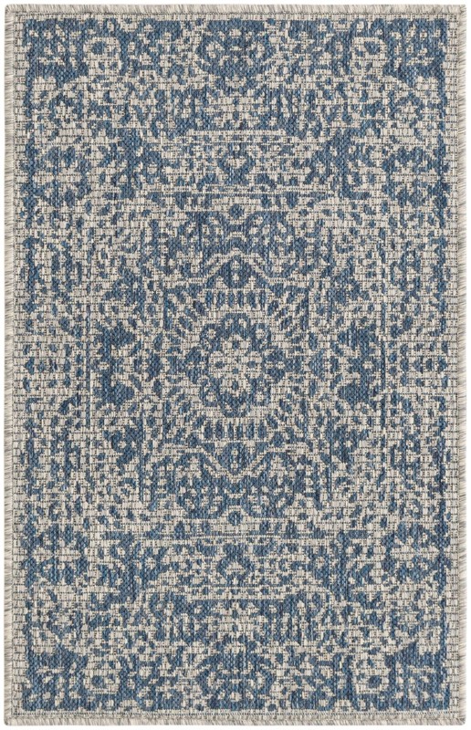 2' x 3' Hayden · Border Outdoor Rug, blue