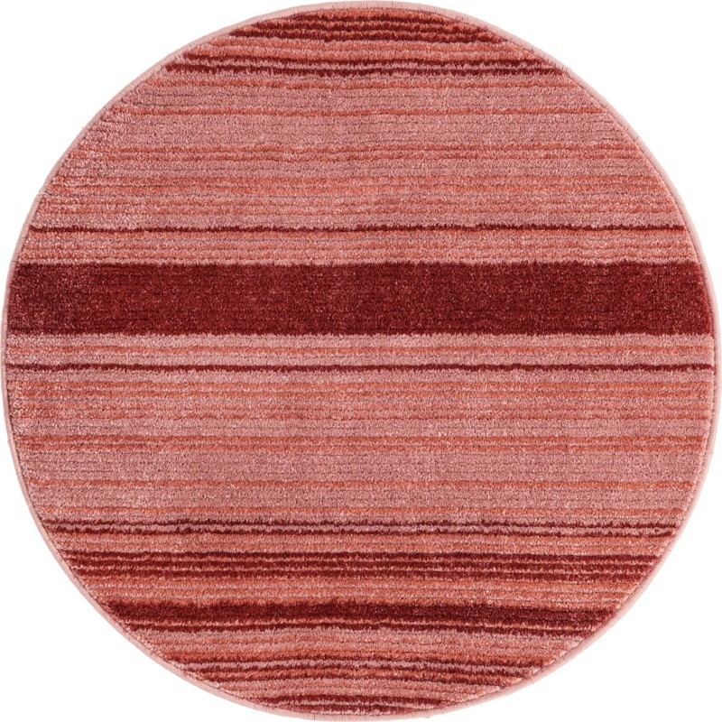 Jagger · Striped rug, rose and red