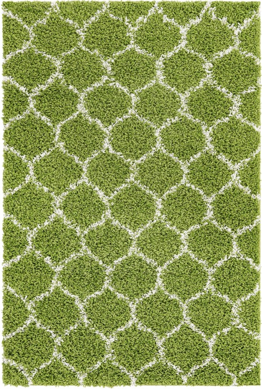 Barnett · Lattice Shag Rug, green