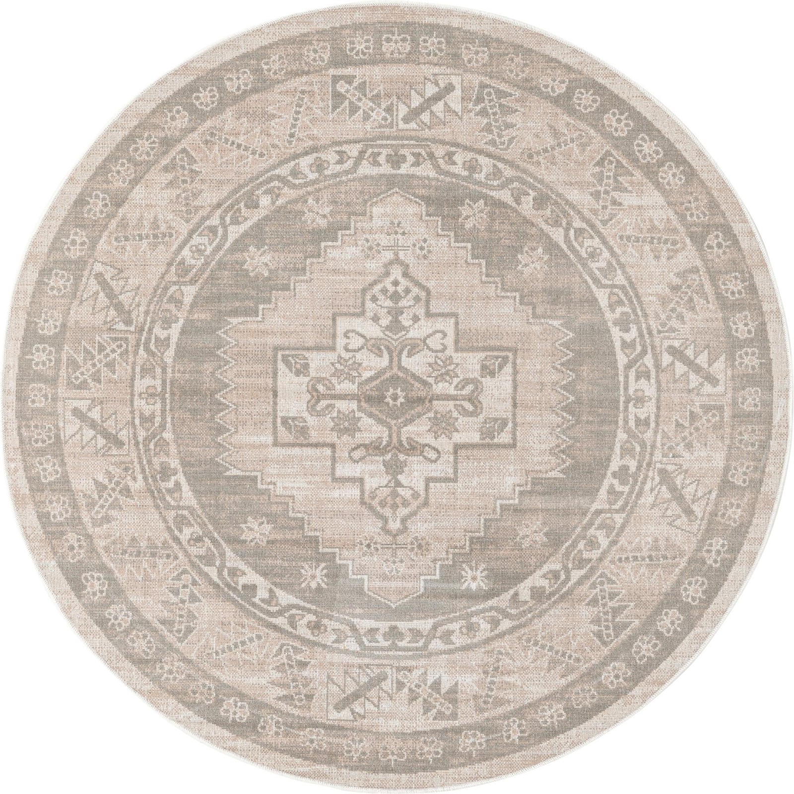5' x 5' Ligonier · Border rug, mink