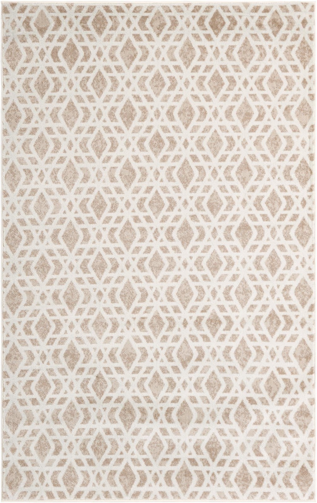 5' 3 x 8' Otter · Diamond rug, ivory